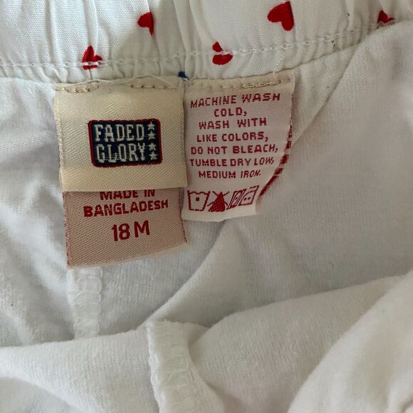 Faded Glory Patriotic Heart Print Skort Girls' 18 Months - Picture 3 of 8